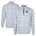 thumbnail image 1 of Men's Cutter & Buck  Charcoal Rochester Red Wings Big & Tall Traverse Camo Print Stretch Quarter-Zip Pullover Top, 1 of 3