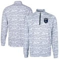 thumbnail image 1 of Men's-Cutter & Buck  Charcoal San Jose Earthquakes Big & Tall Traverse Stretch Eco Camo Print Quarter-Zip Pullover Top, 1 of 3