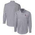 thumbnail image 1 of Men's Cutter & Buck Charcoal Southern Illinois Salukis Easy Care Stretch Gingham Long Sleeve Button-Down Shirt, 1 of 3