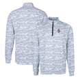 thumbnail image 1 of Men's Cutter & Buck Charcoal Southern Illinois Salukis Vault Traverse Camo Print Stretch Quarter-Zip Pullover Top, 1 of 3