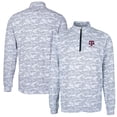 thumbnail image 1 of Men's Cutter & Buck  Charcoal Texas A&M Aggies Alumni Logo Traverse Camo Print Stretch Quarter-Zip Pullover Top, 1 of 3