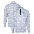 thumbnail image 1 of Men's Cutter & Buck Charcoal Tulane Green Wave Big & Tall Traverse Camo Print Stretch Quarter-Zip Pullover Top, 1 of 3