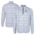 thumbnail image 1 of Men's Cutter & Buck  Charcoal Tulsa Drillers Big & Tall Traverse Camo Print Stretch Quarter-Zip Pullover Top, 1 of 3