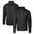 thumbnail image 1 of Men's Cutter & Buck  Charcoal Washington Commanders Helmet Mainsail Sweater-Knit Half-Zip Pullover Jacket, 1 of 3