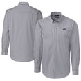 thumbnail image 1 of Men's Cutter & Buck  Charcoal West Michigan Whitecaps Big & Tall Easy Care Stretch Gingham Long Sleeve Button-Down Shirt, 1 of 3