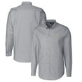 thumbnail image 1 of Men's Cutter & Buck Charcoal West Virginia Mountaineers Vault Stretch Oxford Long Sleeve Button-Down Shirt, 1 of 3