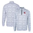 thumbnail image 1 of Men's Cutter & Buck Charcoal Western Kentucky Hilltoppers Vault Traverse Camo Print Stretch Quarter-Zip Pullover Top, 1 of 3