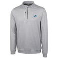 thumbnail image 1 of Men's Cutter & Buck Cream Detroit Lions Stealth Quarter-Zip Jacket, 1 of 1