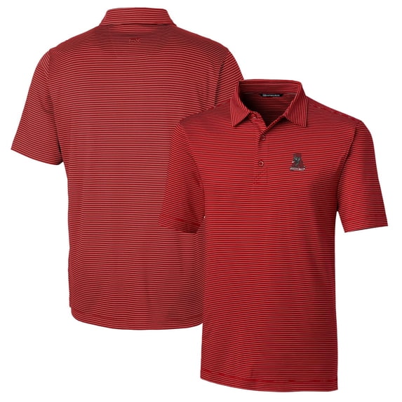 Men's Cutter & Buck Crimson Alabama Crimson Tide Big & Tall Forge Pencil Stripe Stretch Polo