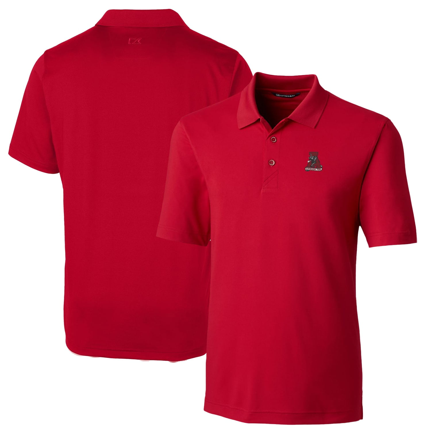 Men's Cutter & Buck Crimson Alabama Crimson Tide Logo Big & Tall Stretch Polo