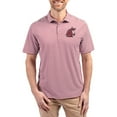 thumbnail image 1 of Men's Cutter & Buck  Crimson Washington State Cougars Virtue Eco Pique Stripe Recycled DryTec Polo, 1 of 2