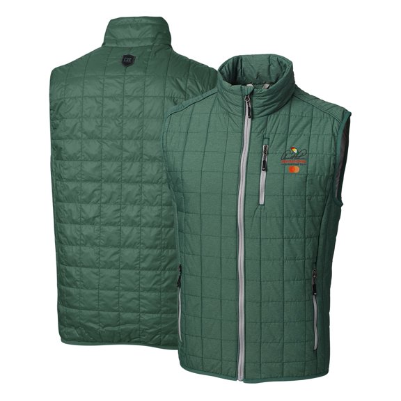 Men's Cutter & Buck Forest Green Arnold Palmer Invitational Rainier PrimaLoft Eco Insulated Full-Zip Puffer Vest