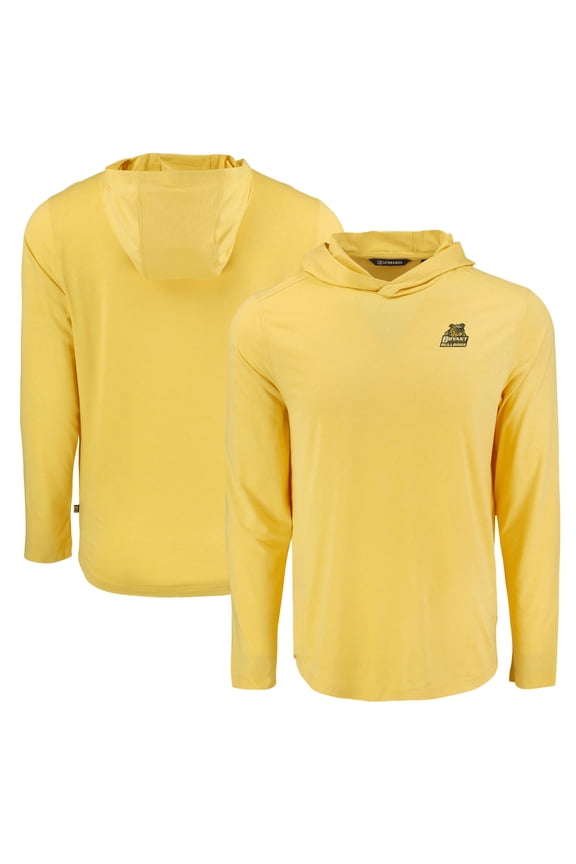 Men's Cutter & Buck Gold Bryant Bulldogs Coastline Epic Comfort Eco Recycled Long Sleeve Hoodie T-Shirt