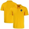 thumbnail image 1 of Men's-Cutter & Buck  Gold LA Galaxy Prospect Eco Textured Stretch Recycled Polo, 1 of 3