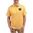 thumbnail image 1 of Men's Cutter & Buck Gold Michigan Wolverines Forge Eco Double Stripe Stretch Recycled Polo, 1 of 2