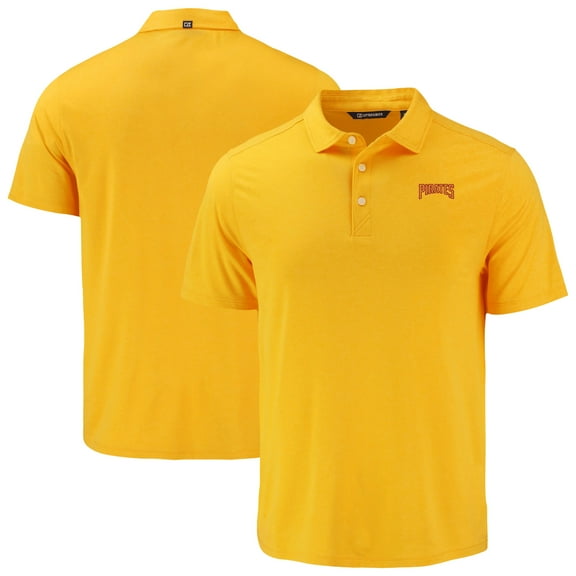 Men's Cutter & Buck Gold Pittsburgh Pirates Coastline Epic Comfort Eco Recycled Polo
