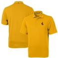 thumbnail image 1 of Men's Cutter & Buck Gold Wyoming Cowboys Virtue Eco Pique Recycled Polo, 1 of 3