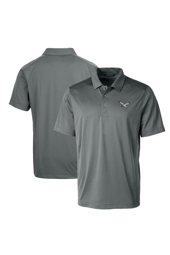 Men's Cutter & Buck  Graphite Philadelphia Eagles Gridiron Classics Big & Tall Prospect Textured Stretch Polo