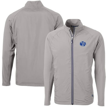 Men's Cutter & Buck Gray Air Force Falcons Adapt Eco Knit Hybrid Recycled Big & Tall Full-Zip Jacket