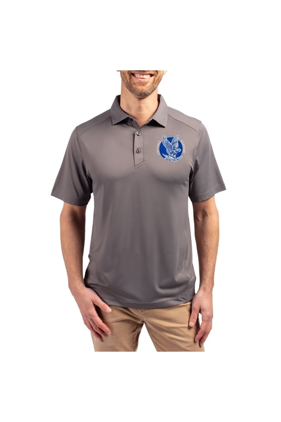 Men's-Cutter & Buck Gray Air Force Falcons Forge Eco Stretch Recycled Polo
