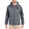 thumbnail image 1 of Men's Cutter & Buck Gray Alabama Crimson Tide Evoke Hybrid Eco Softshell Recycled Full Zip Hooded Jacket, 1 of 2