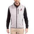 thumbnail image 1 of Men's-Cutter & Buck  Gray Alabama Crimson Tide Rainier Eco Insulated PrimaLoft Full-Zip Puffer Vest, 1 of 2