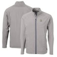 thumbnail image 1 of Men's Cutter & Buck Gray Albany State Golden Rams Big & Tall Adapt Eco Knit Hybrid Recycled Full-Zip Jacket, 1 of 3