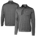 thumbnail image 1 of Men's Cutter & Buck  Gray Albuquerque Isotopes Big & Tall Stealth Heathered Quarter-Zip Pullover Top, 1 of 3