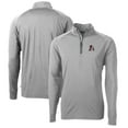 thumbnail image 1 of Men's Cutter & Buck Gray Arkansas Razorbacks Adapt Eco Knit Stretch Recycled Big & Tall Quarter-Zip Pullover Top, 1 of 3