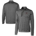 thumbnail image 1 of Men's Cutter & Buck  Gray Arkansas Razorbacks Alumni Logo Stealth Heathered Quarter-Zip Pullover Top, 1 of 3