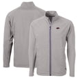 thumbnail image 1 of Men's Cutter & Buck Gray Arkansas Razorbacks Big & Tall Adapt Eco Knit Hybrid Recycled Full-Zip Jacket, 1 of 3