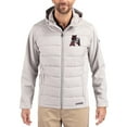 thumbnail image 1 of Men's Cutter & Buck Gray Arkansas Razorbacks Evoke Hybrid Eco Softshell Recycled Full Zip Hooded Jacket, 1 of 2