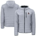 thumbnail image 1 of Men's-Cutter & Buck  Gray Arkansas Razorbacks Rainier Eco PrimaLoft Hooded Full-Zip Jacket, 1 of 3