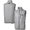 thumbnail image 1 of Men's Cutter & Buck Gray Arkansas Razorbacks Team Logo Big & Tall Rainier PrimaLoft Eco Insulated Full-Zip Puffer Vest, 1 of 3