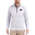 thumbnail image 1 of Men's-Cutter & Buck  Gray Arkansas Razorbacks Traverse Stretch Eco Camo DryTec Tri-Blend Quarter-Zip Pullover, 1 of 2