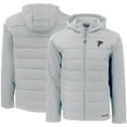 thumbnail image 1 of Men's Cutter & Buck Gray Atlanta Falcons  Evoke PrimaLoft Hybrid Eco Softshell Recycled Full-Zip Hooded Jacket, 1 of 3