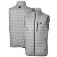thumbnail image 1 of Men's Cutter & Buck Gray Auburn Tigers Big & Tall Rainier PrimaLoft Eco Full-Zip Puffer Vest, 1 of 3