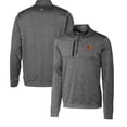 thumbnail image 1 of Men's Cutter & Buck  Gray Baltimore Orioles Stealth Heathered Quarter-Zip Pullover Top, 1 of 3