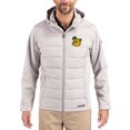 thumbnail image 1 of Men's Cutter & Buck Gray Baylor Bears Evoke Hybrid Eco Softshell Recycled Full Zip Hooded Jacket, 1 of 2