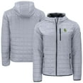 thumbnail image 1 of Men's-Cutter & Buck  Gray Baylor Bears Rainier Eco PrimaLoft Hooded Full-Zip Jacket, 1 of 3