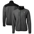 thumbnail image 1 of Men's Cutter & Buck  Gray/Black Philadelphia Eagles Throwback Cascade Eco Sherpa Fleece Full-Zip Jacket, 1 of 3