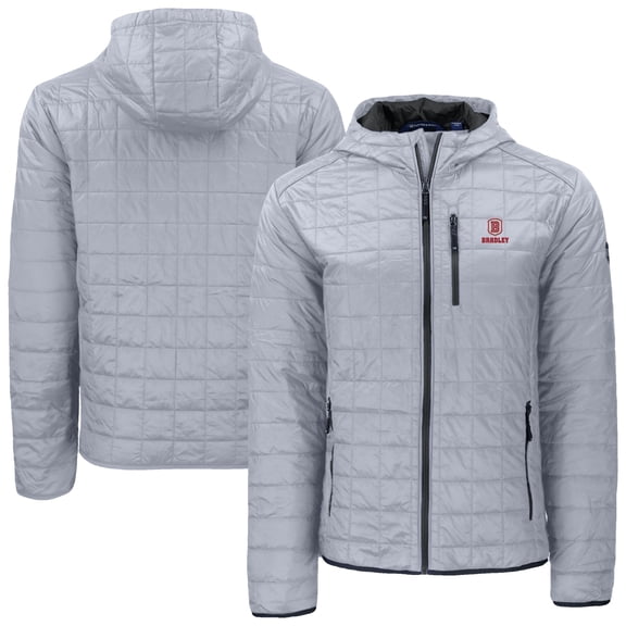 Men's-Cutter & Buck  Gray Bradley Braves Rainier Eco PrimaLoft Hooded Full-Zip Jacket