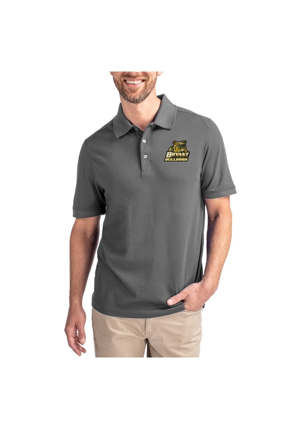 Men's Cutter & Buck Gray Bryant Bulldogs Advantage Eco Pique Tri-Blend Polo