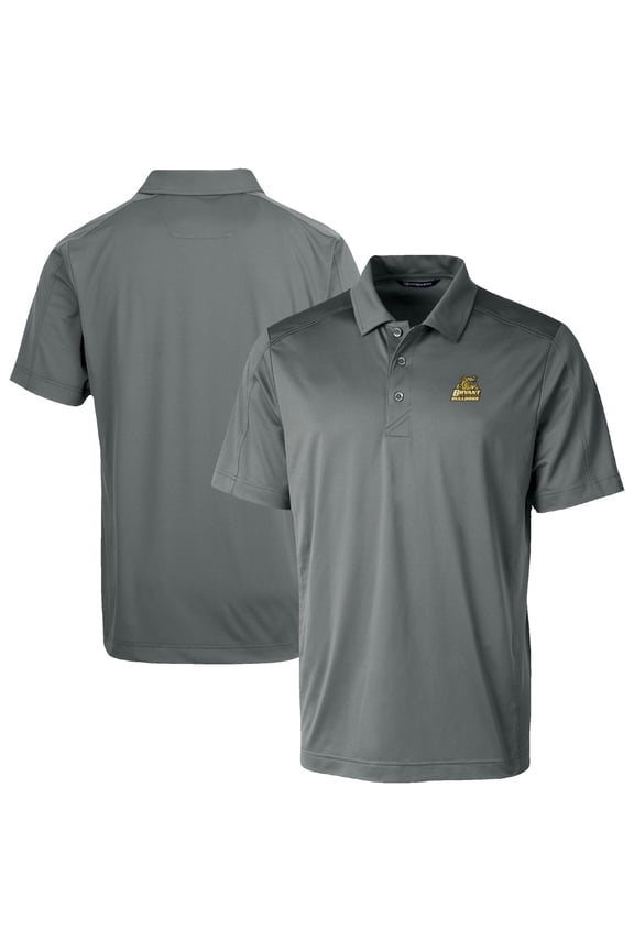 Men's Cutter & Buck Gray Bryant Bulldogs Prospect Eco Textured Stretch Recycled Polo