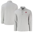 thumbnail image 1 of Men's Cutter & Buck Gray Buffalo Bills Hunts Point Eco Textured Fleece Recycled Half-Snap Sweatshirt, 1 of 3