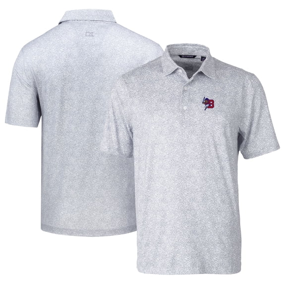 Men's Cutter & Buck Gray Buffalo Bisons DryTec Pike Constellation Print Stretch Polo