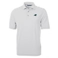 thumbnail image 1 of Men's Cutter & Buck Gray Carolina Panthers Virtue Eco Pique Stripe Recycled Polo, 1 of 1