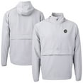 thumbnail image 1 of Men's Cutter & Buck Gray Chicago Cubs Charter Eco Recycled Anorak Half-Zip Hoodie Jacket, 1 of 3