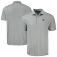 thumbnail image 1 of Men's Cutter & Buck Gray Chicago Cubs Forge Eco Fine Line Stripe Polo, 1 of 3