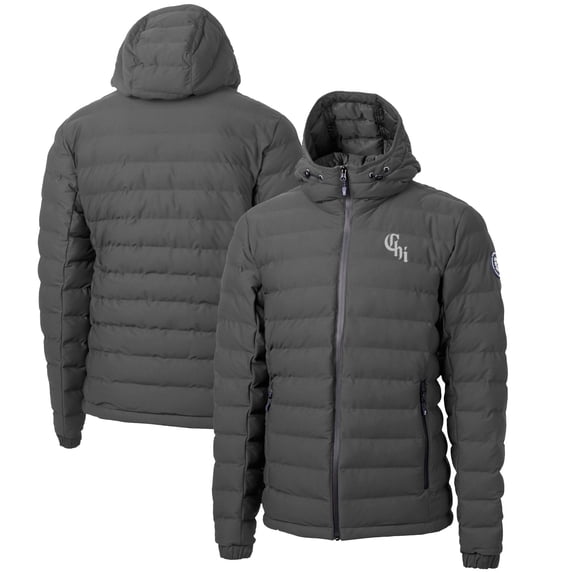 Men's Cutter & Buck Gray Chicago White Sox City Connect Mission Ridge Repreve Eco Insulated Puffer Full-Zip Jacket